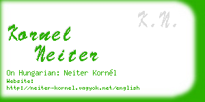 kornel neiter business card